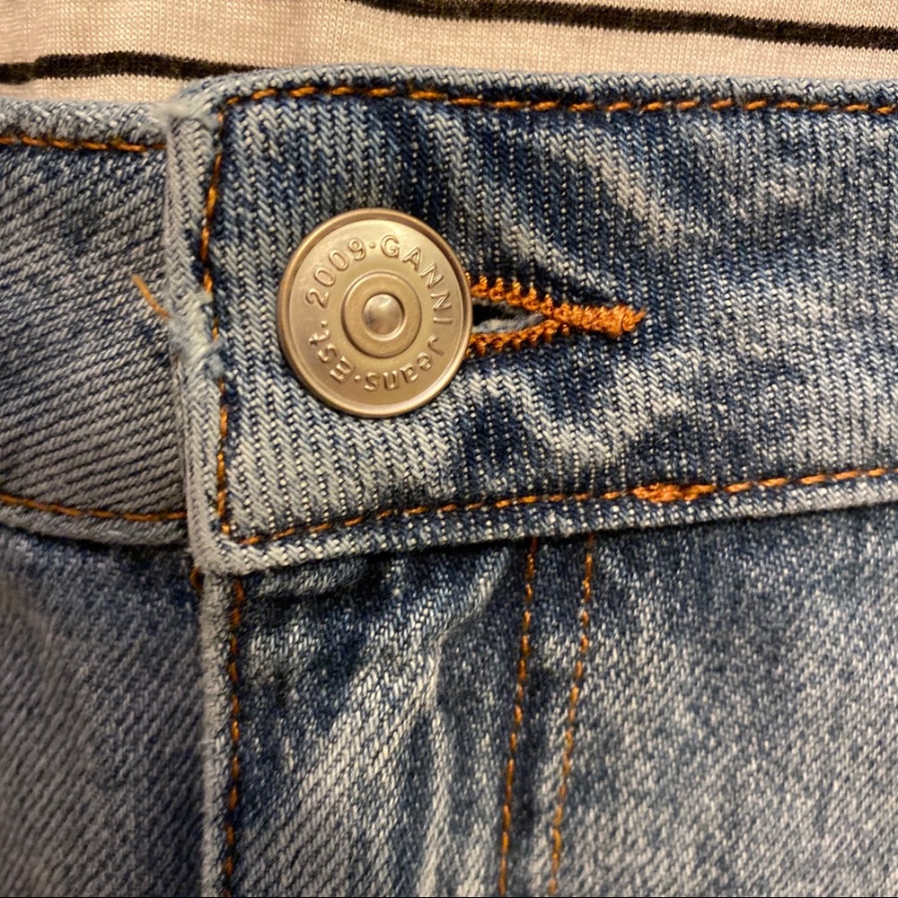HP!πNWT GANNI Denim Mini Skirt size US 12/DK 42 - Picture 6 of 8